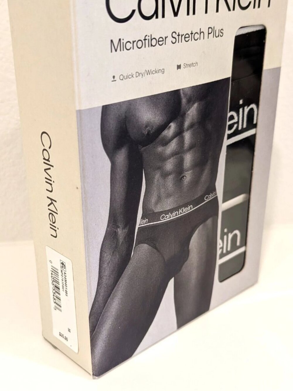 Calvin Klein Microfiber Stretch Plus 3Pack Hip Briefs Black Underware Medium NIB